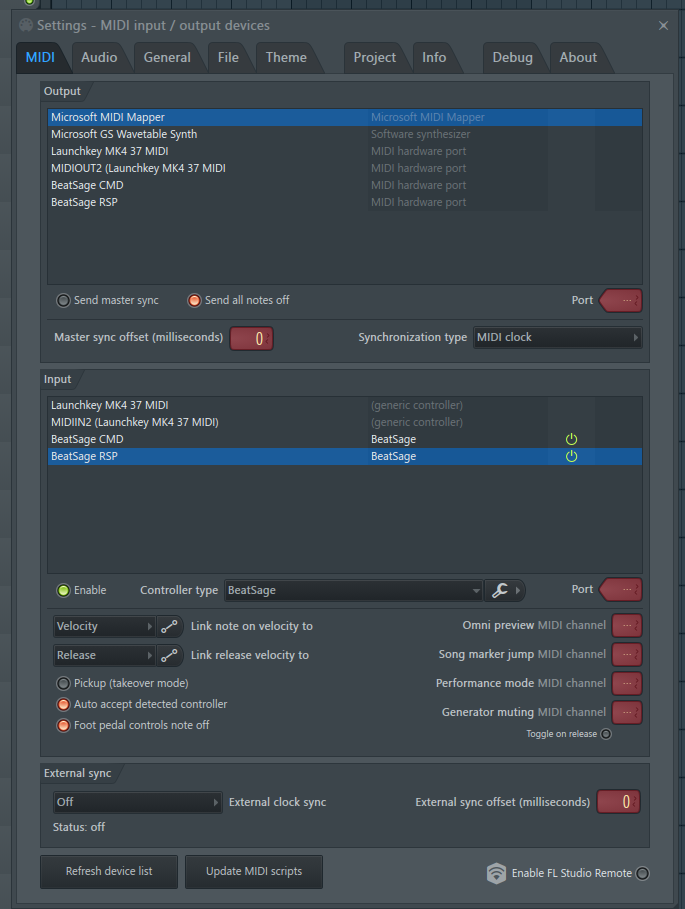 FL Studio MIDI settings with loopMIDI ports, the manual configuration we wanted to eliminate